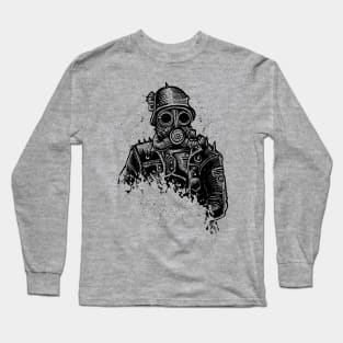 Retro Futurism Steampunk Adventure Soldier 3 Long Sleeve T-Shirt